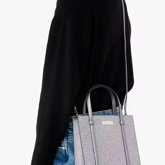 Kate Spade Purse Kenzie Glitter Small Tote Candied Flower - Picture 3 of 6